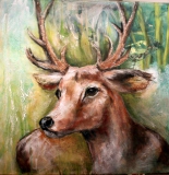 Hirsch-Acryl-100-x-80