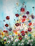 Acryl-Blumenwiese-50x40