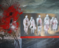 Acryl-Familientreffen-in-der-Daemmerung-65x53