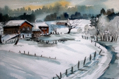 Winter I Aquarell 40 x 50