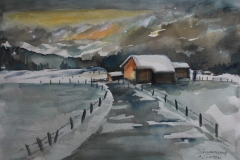 WinterII Aquarell 40 x 50