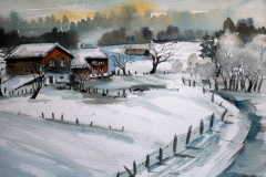 Winter III Aquarell 40 x 50