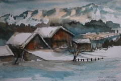 Winter IV Aquarell 40 x 50